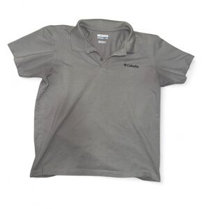 Columbia Active Fit Men’s Medium Gray Polo Shirt Golf Sports